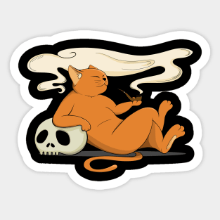 Smoking cat Sticker